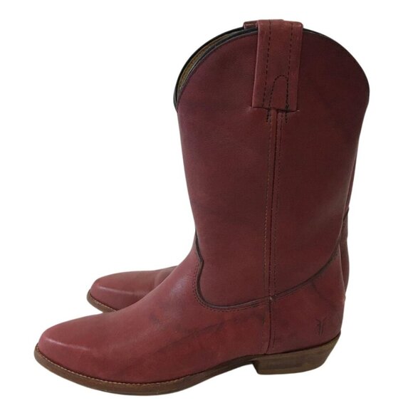 Frye Women's Heeled Boots in Rich Red - Picture 5 of 14